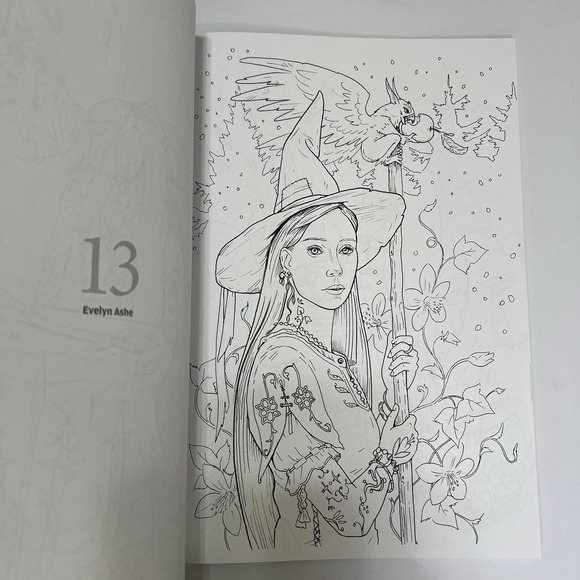 Colouring Heaven Adult Coloring Book Magazine Wildwood Witches Special #85 - Picture 7 of 12